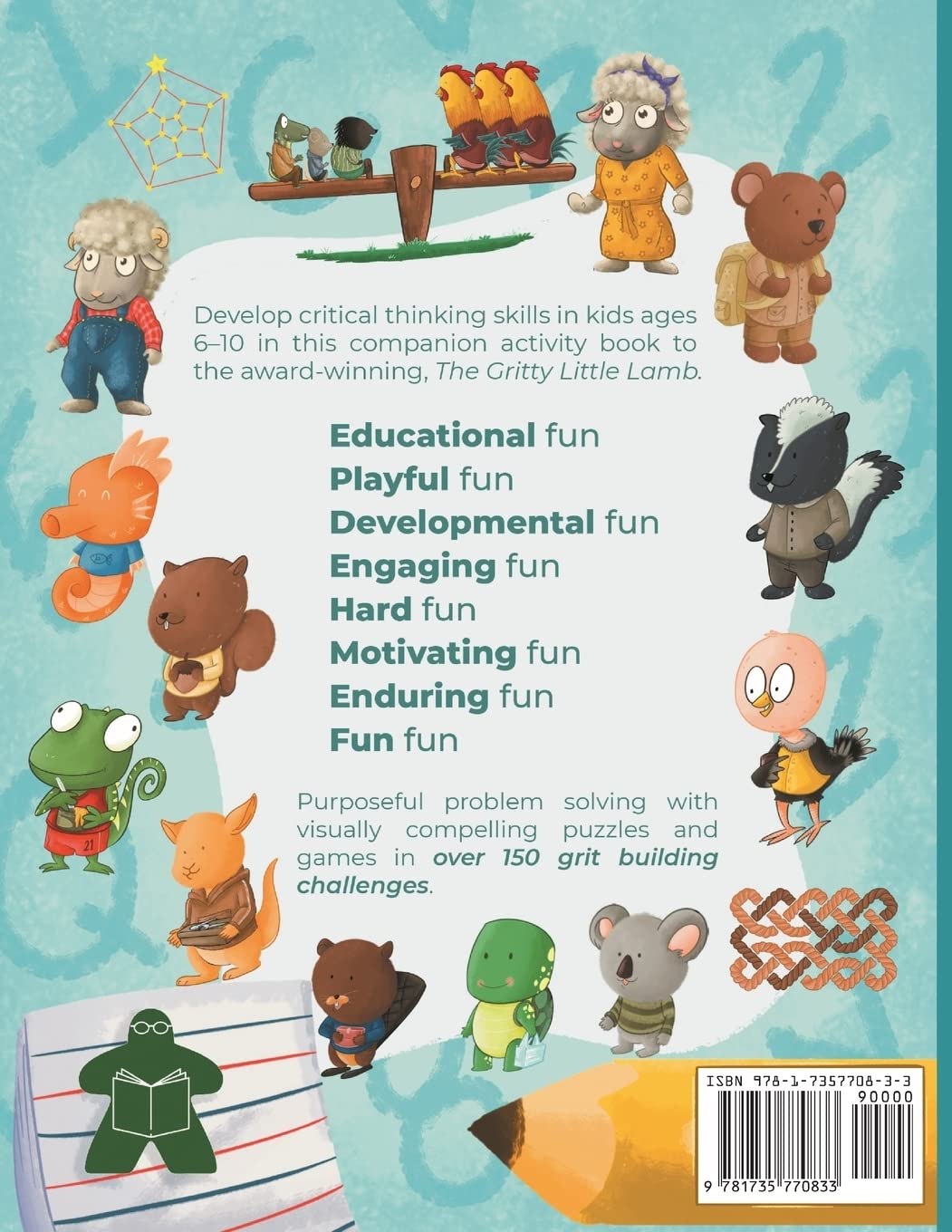 Logic Workbook for Gritty Kids: Spatial reasoning, math puzzles, word games, logic problems, activities, two-player games. (The Gritty Little Lamb ... & STEM skills in kids ages 6, 7, 8, 9, 10.) - Image 3