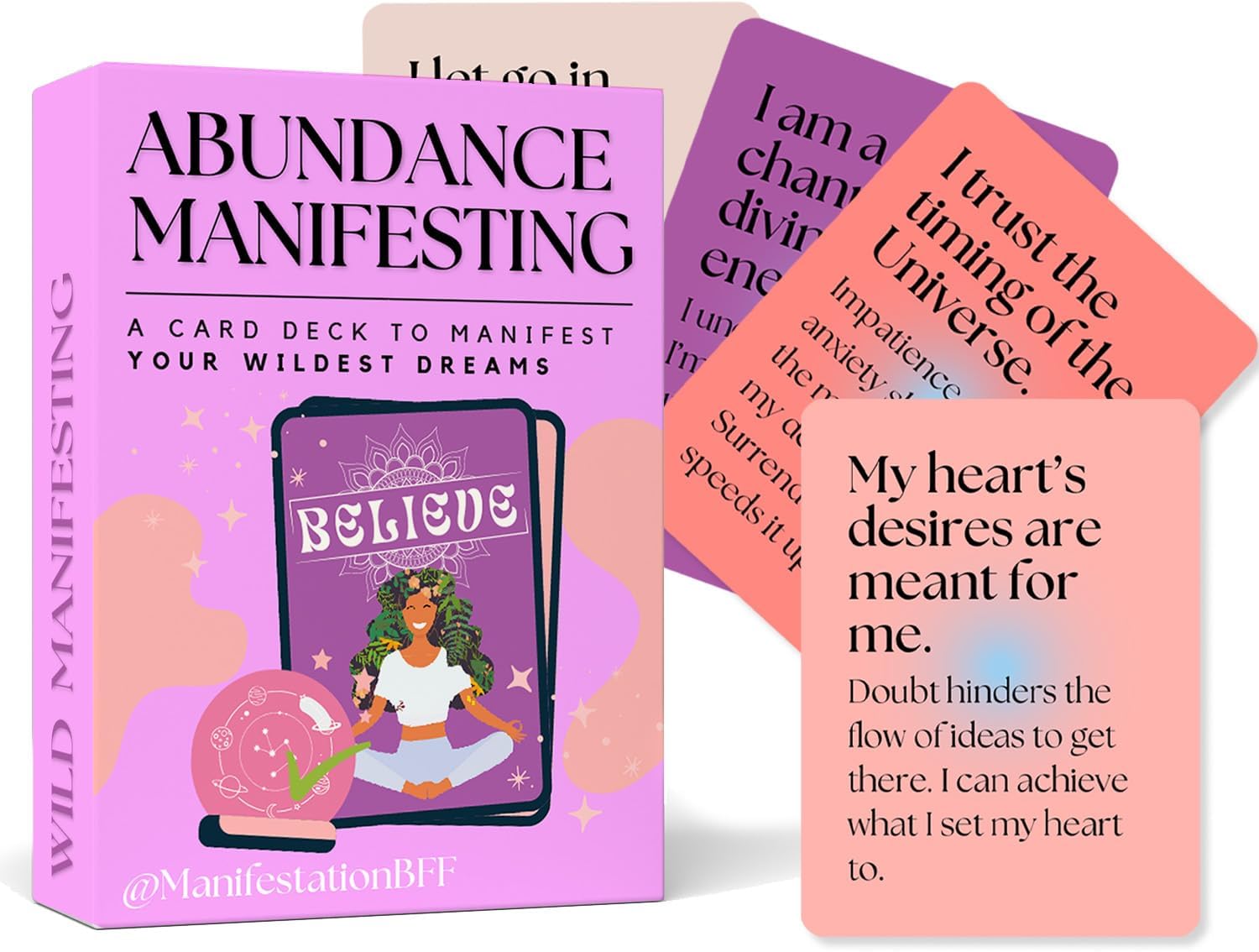 Affirmations Cards for Women: Manifestation Card Deck with Effective Manifesting Techniques - Dive into Law of Attraction, Positive Thinking and Spiritual Principles, Educational Flashcards - Image 3