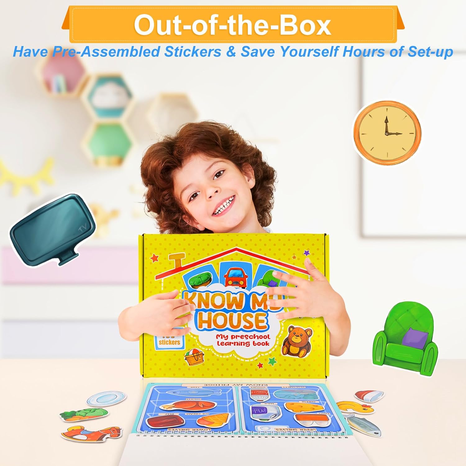 Valentines Day Gifts,Sticker Books for Toddlers 2-4 Years, Montessori Toys for Toddlers Learning - Preschool Educational Book, Toys for 2+ 3 4 5 Year Old Girls and Boys, Easter Basket Stuffers - Image 4