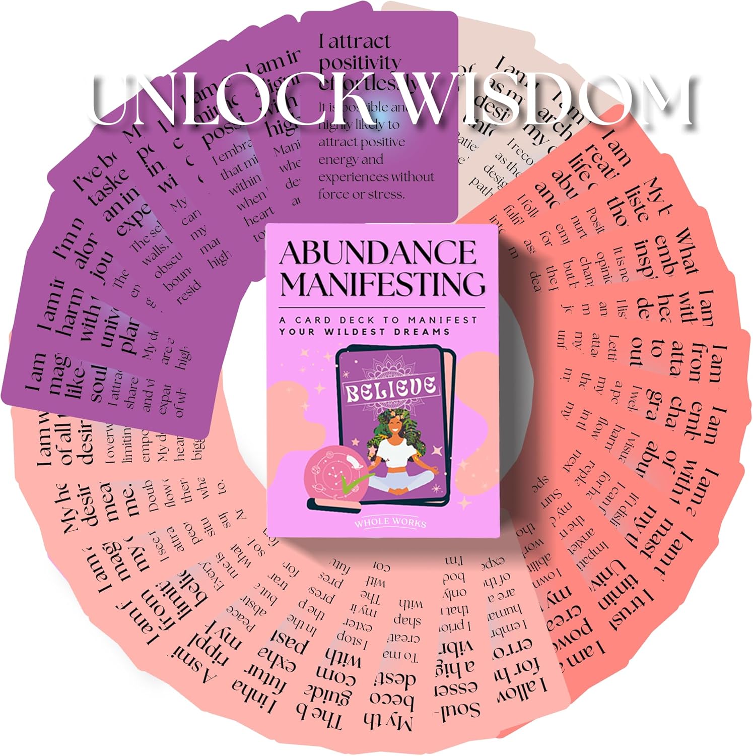 Affirmations Cards for Women: Manifestation Card Deck with Effective Manifesting Techniques - Dive into Law of Attraction, Positive Thinking and Spiritual Principles, Educational Flashcards - Image 5