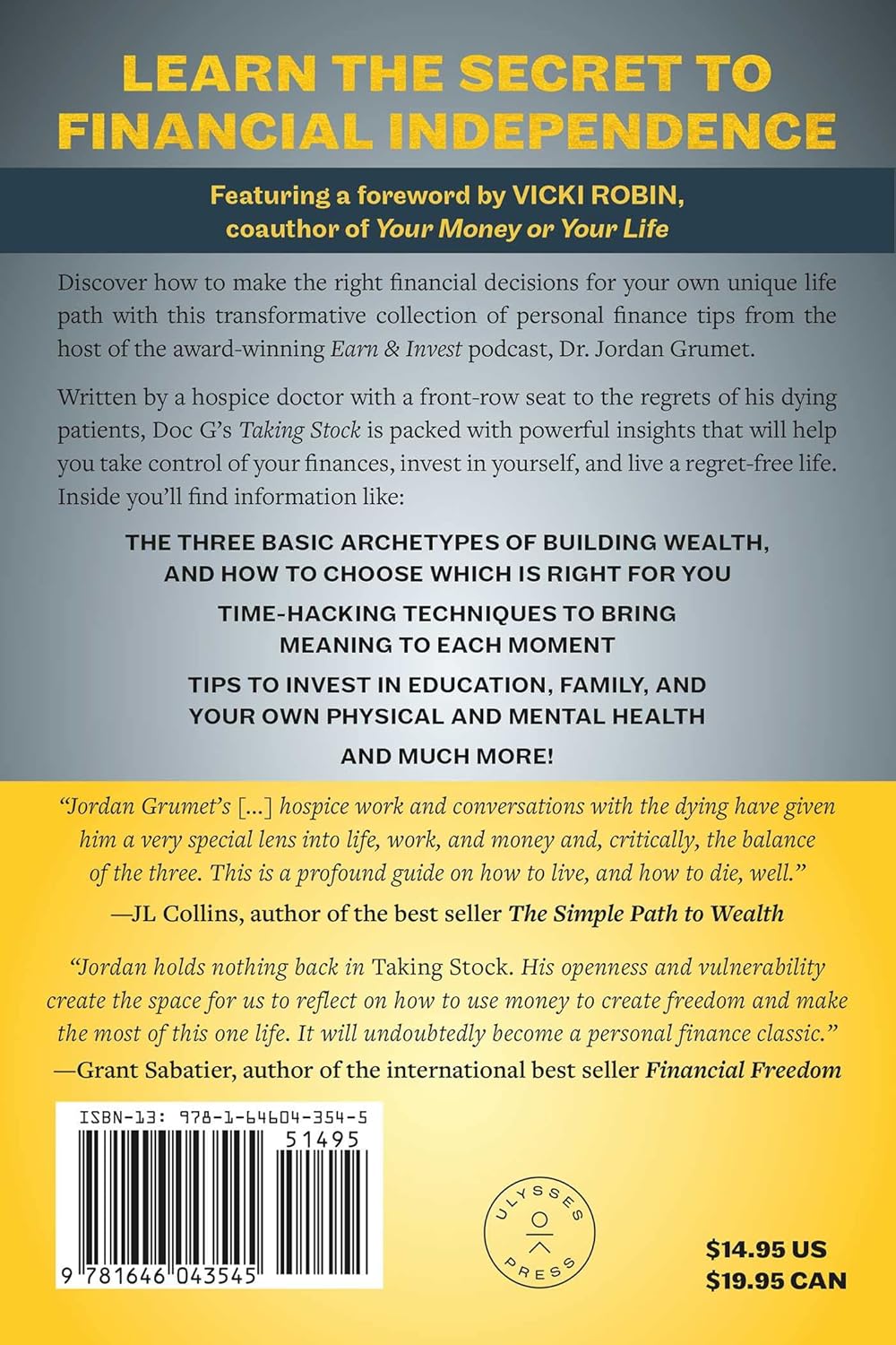 Taking Stock: A Hospice Doctor's Advice on Financial Independence, Building Wealth, and Living a Regret-Free Life - Image 3
