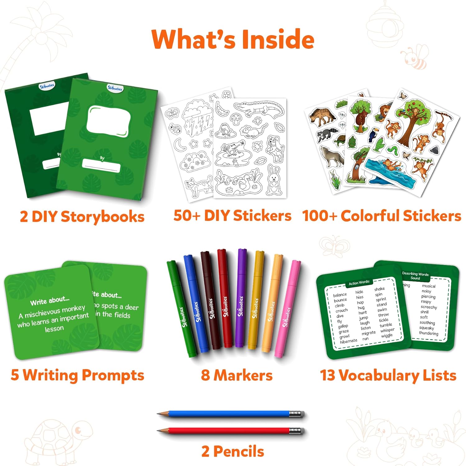 Skillmatics Storybook Art Kit - Animal Adventures Art Kit for Kids, Write & Create Storybooks, Creative Activity for Boys & Girls, DIY Kit, 150+ Stickers, Gifts for Ages 5, 6, 7, 8, 9, 10 - Image 3