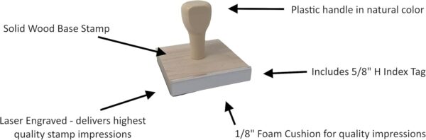 Infusion Millionaire Mindset Rubber Stamp, 2 X 4'' Wood Stamp - Image 5