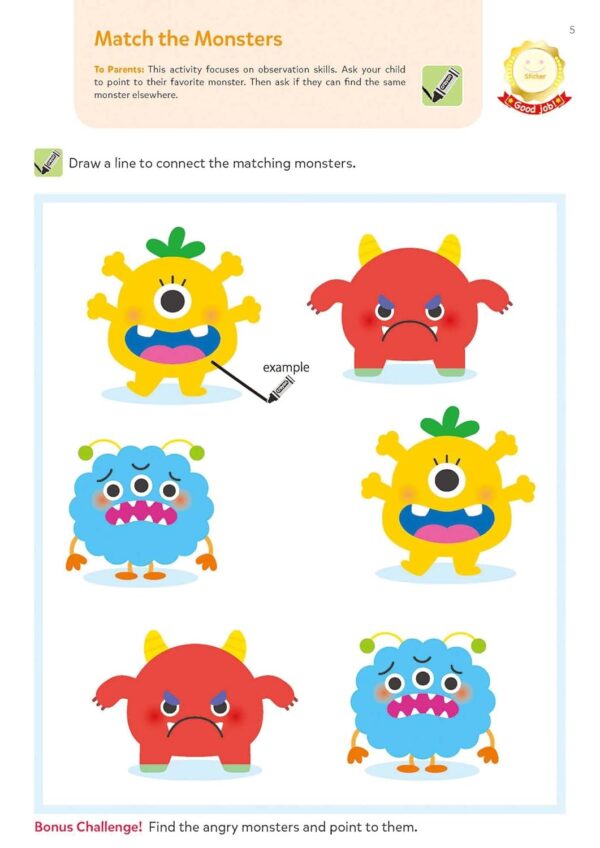 Play Smart Early Learning: Pre-k Activity Workbook : Learn Essential First Skills: Tracing, Coloring, Shapes, Cutting, Drawing, Picture Puzzles, Numbers, Letters; Go-green Activity-board - Image 10