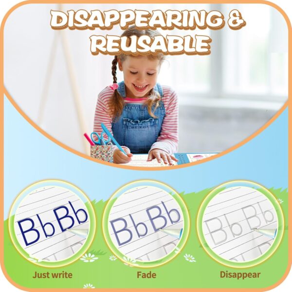 Magic Practice Copybook, Reusable Writing Practice Book, for Preschool Kids Age 3-8 ​Calligraphy 9.44in×6.29in(5 Books with Pens) - Image 7