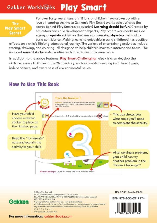 Play Smart Early Learning: Pre-k Activity Workbook : Learn Essential First Skills: Tracing, Coloring, Shapes, Cutting, Drawing, Picture Puzzles, Numbers, Letters; Go-green Activity-board - Image 3