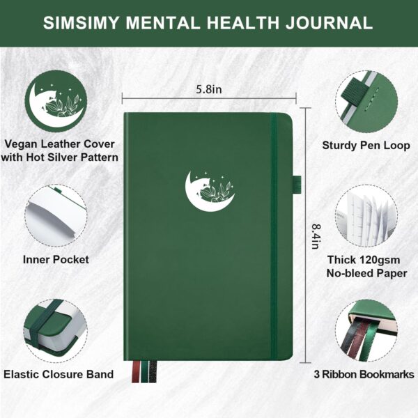 Mental Health Journal, 91-Day Self Care Journal for Women Men, Guided Anxiety & Stress Relief Journal with Mood Tracker, Cognitive Behavioral Therapy Journaling with Mental Health Coloring Pages & Dream Log - Image 7