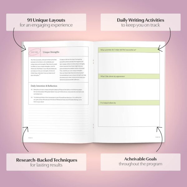 Switch Research Boundaries & Self-Talk Journals - Psychologist-Backed Self-Care Journals - Therapist Recommended Affirmation Journals - A Set of 4 Beautiful Self Improvement Journals - Image 8