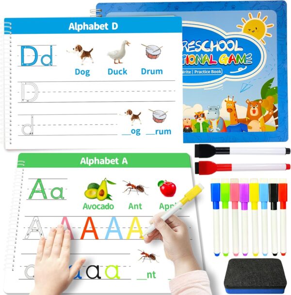 Preschool Learning Activities-Handwriting Practice for Kids|Montessori Busy Book|Toddler Activity Book|Autism Learning Materials|Educational Workbook|ABC Learning Toys for Kids Ages 3-5（11.61 x 8.27″） - Image 2