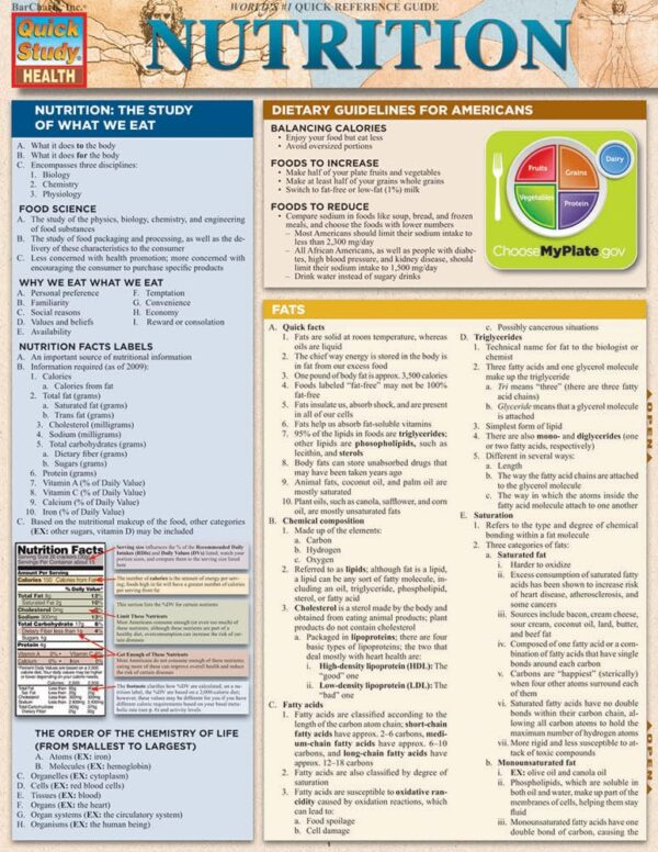 Nutrition QuickStudy Laminated Reference Guide (QuickStudy Health) - Image 2