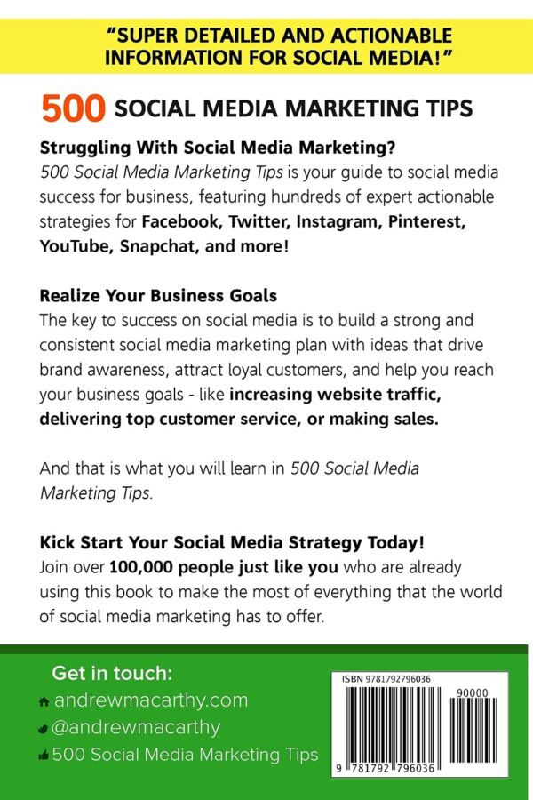 500 Social Media Marketing Tips: Essential Advice, Hints and Strategy for Business: Facebook, Twitter, Instagram, Pinterest, LinkedIn, YouTube, Snapchat, and More! - Image 3