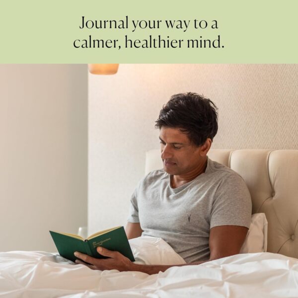 The Three Question Journal Dr. Rangan Chatterjee - Daily Gratitude Journal 2025 for Mindfulness, Stress Relief, Guided Journal for Daily Mental Wellness Personal Growth - Green - Intelligent Change - Image 8