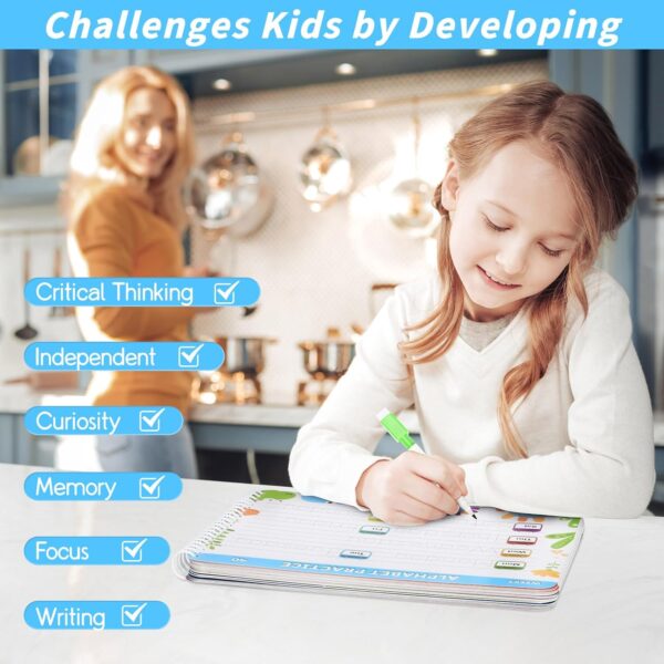 Preschool Learning Activities Educational Workbook: Preschool Handwriting Tracing Books | Autism Learning Materials | Alphabet Learning Toys | Pre k Workbooks | Montessori Busy Book for Kids Ages 3-5 - Image 8