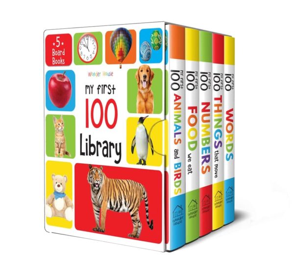 My First 100 Library: Boxset of 5 Early Learning Board Books - Image 2
