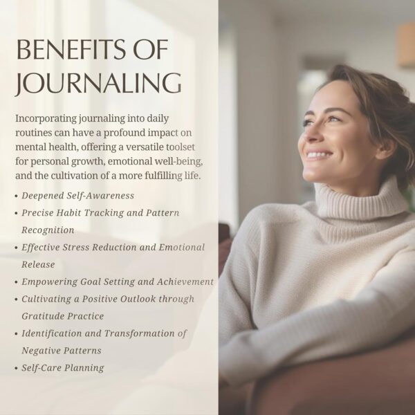 FINDING BALANCE Mental Health Journal – 6-Month Daily Journal with Prompts for Mindfulness, Self-Care & Healing – Anxiety & Depression Relief – Beige Spiral - Image 8