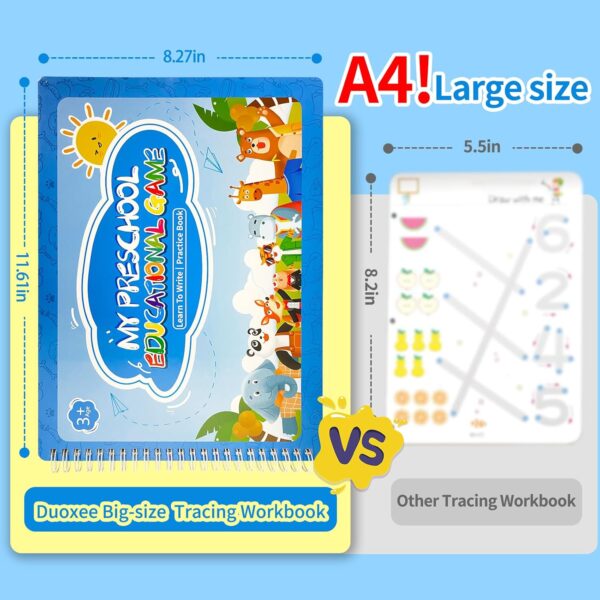 Preschool Learning Activities-Handwriting Practice for Kids|Montessori Busy Book|Toddler Activity Book|Autism Learning Materials|Educational Workbook|ABC Learning Toys for Kids Ages 3-5（11.61 x 8.27″） - Image 4