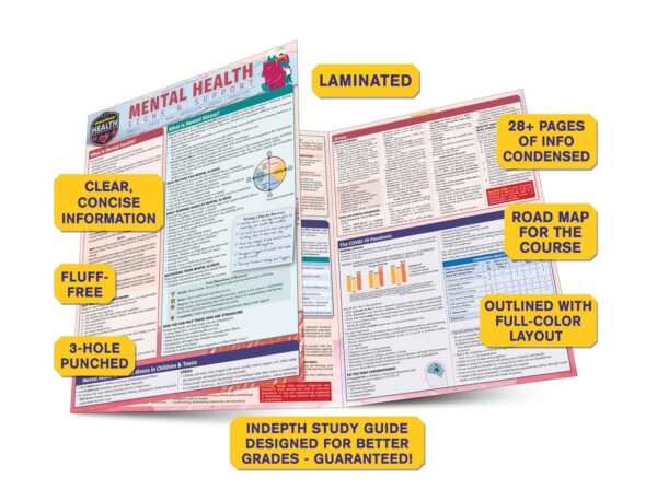 Mental Health - Signs & Support: A Quickstudy Laminated Reference Guide - Image 4