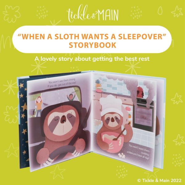 Tickle & Main Sloth Sleepover Gift Set, 3-Piece Set Includes Plush Sloth Stuffed Animal, Illustrated Storybook, and Child’s Sleep Mask, for Children Ages 3 and Up - Image 6