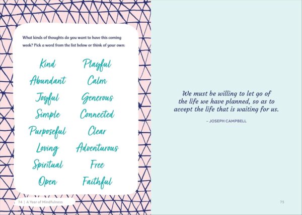A Year of Mindfulness: A 52-Week Guided Journal to Cultivate Peace and Presence (A Year of Reflections Journal) - Image 5