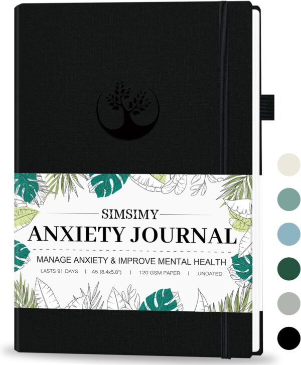 Mental Health & Anxiety Journal, 91 Days Mood Tracker Journal for Mindfulness, Self Care & Stress Relief, Guided CBT Journal with Mental Health Coloring Book Pages & Dream Diary to Record, Wellness Gifts for Women Men - Image 2