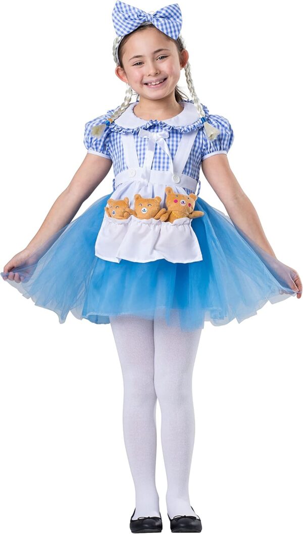 Dress Up America Goldilocks Costume for Girls - Children's Storybook Character Costume - Goldilocks and the Three Bears Set - Image 2