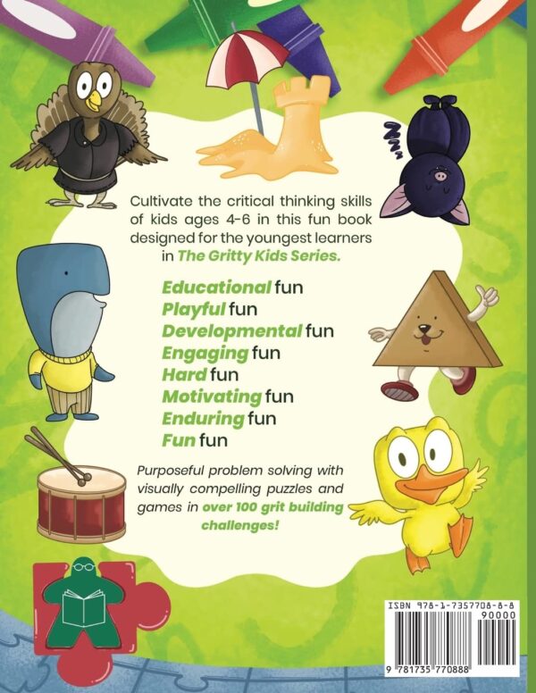 My First Logic Workbook for Gritty Kids: Spatial Reasoning, Math Puzzles, Logic Problems, Focus Activities. (Develop Problem Solving, Critical Thinking, Analytical & STEM Skills in Kids Ages 4, 5, 6.) - Image 3