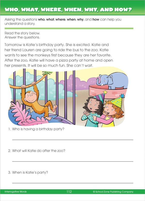 School Zone - Big Second Grade Workbook - 320 Pages, Ages 7 to 8, 2nd Grade, Word Problems, Reading Comprehension, Phonics, Math, Science, and More (School Zone Big Workbook Series) - Image 5