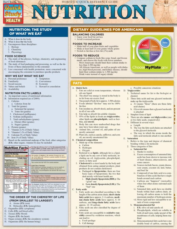 Nutrition QuickStudy Laminated Reference Guide (QuickStudy Health) - Image 3
