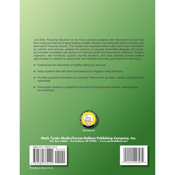 Mark Twain Life Skills Mental Health Workbook for Kids, Anxiety, Stress, and Social Emotional Learning for Kids Age 10+, Grades 5-8 Mental Health Books, Classroom or Homeschool Curriculum - Image 3