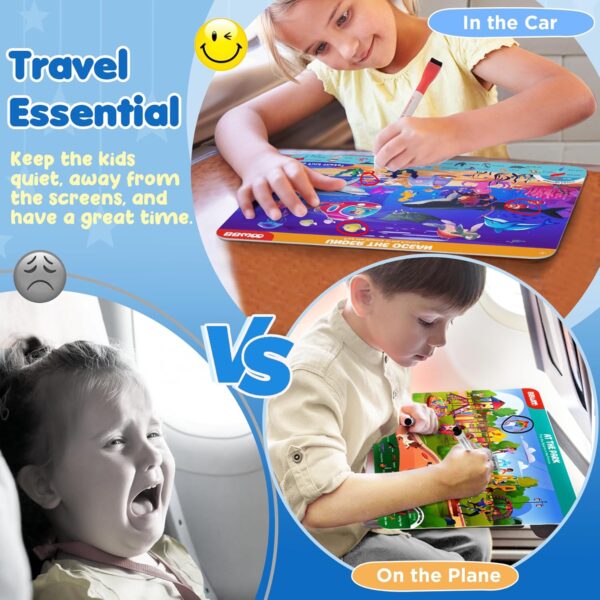 Preschool Learning Activities Search and Find Books, Travel Game for Road Trip Car Airplane, Busy Book Activity Books Birthday Gifts for Kids Ages 3-8 - Image 4