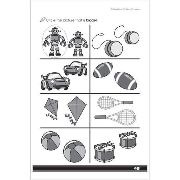 School Zone Get Ready for Preschool Workbook: Learn ABCs, Numbers, Colors, Counting, Rhyming, Phonics, Patterns, Matching, and More - Image 8