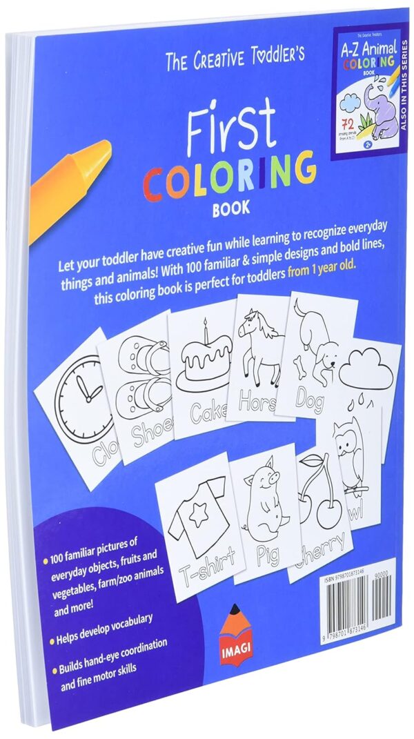 The Creative Toddler’s First Coloring Book Ages 1-3: 100 Everyday Things and Animals to Color and Learn | For Toddlers and Kids ages 1, 2 & 3 (US Edition) - Image 5