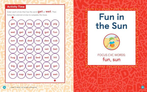 Learn to Read: CVC Words Storybook: 20 Simple Stories & Activities for Beginner Readers - Image 4