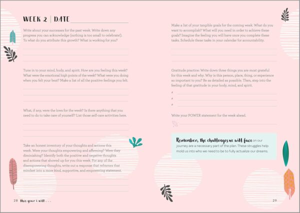 This Year I Will...: A 52-Week Guided Journal to Achieve Your Goals - Image 3