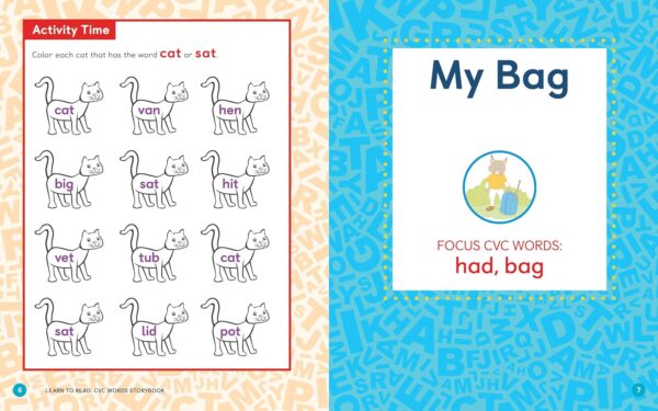 Learn to Read: CVC Words Storybook: 20 Simple Stories & Activities for Beginner Readers - Image 8