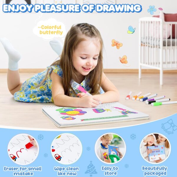 Busy Book for Toddlers - Preschool Learning Activities 36 Themes Learning Tracing Coloring Books, Travel Toys for Road Trip, Montessori Autism Sensory Toys Christmas Birthday Gifts for Kids Ages 3+ - Image 8