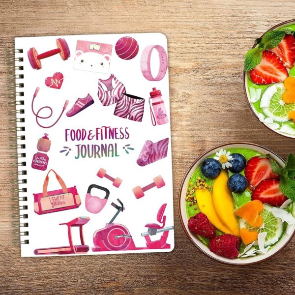 Food Nutrition Fitness Journal Weight Loss Wellness Workout Calorie Counter Log Diary Notebook Planner Diet Meal Exercise Training Health Tracker 6.1" x 8.5" - Image 8