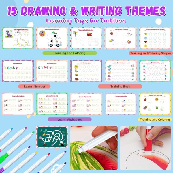 Busy Book for Toddlers 3+, Preschool Learning Activities with 30 Themes Prek Preschool Workbooks, Montessori Educational Learning Toys Activity Books for Christmas Birthdays Gifts Boys Girls - Image 4