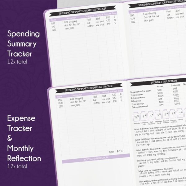 Budget Planner and Monthly Bill Organizer - Finance Planner, 12-Month Journey to Financial Freedom | Bill Payment Tracker Monthly Organizer, Money Saving & Expense Tracker | Undated Budgeting Journal - Image 9