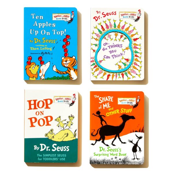 The Little Blue Boxed Set of 4 Bright and Early Board Books: Hop on Pop; Oh, the Thinks You Can Think!; Ten Apples Up On Top!; The Shape of Me and Other Stuff (Bright & Early Board Books) - Image 4