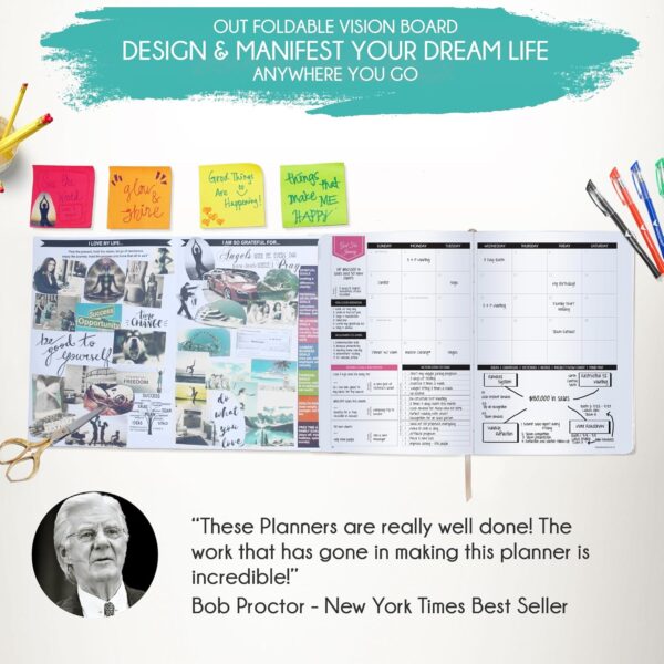 Law of Attraction Planner 2025 - Weekly and Monthly Planner, 12 Month Journey to Increase Productivity & Enhance Organization | Life Organizer, Gratitude Journal, Hourly Planner, To Do List | 2025 Planner - Vision Board, Gift Box & Planner Stickers - Image 7