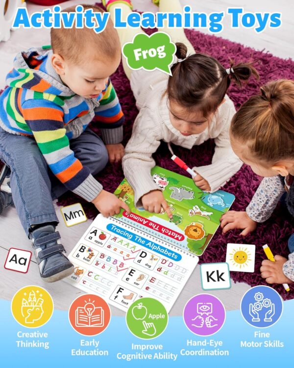 Benresive Montessori Busy Book for Toddlers 2-4, Preschool Toddler Learning Activities, Toddler Sticker Books for 2 3 4 Year Olds Boys Girls, Autism Sensory Toddler Toys for 2 3 4 Year Old - Image 3