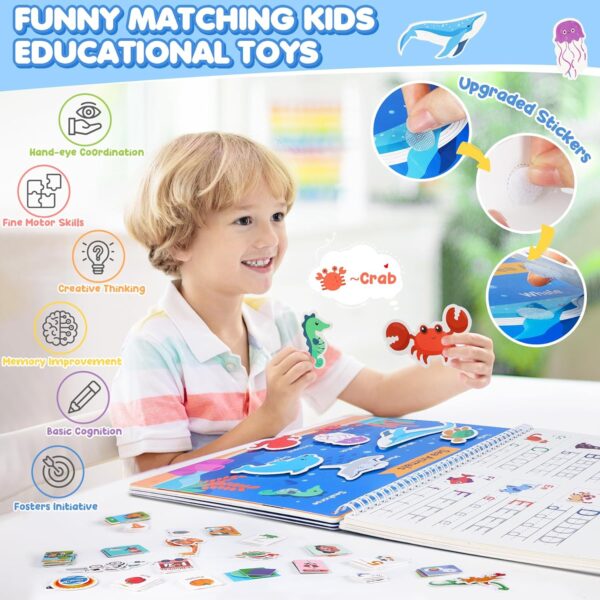 Busy Book for Toddlers - Preschool Learning Activities 36 Themes Learning Tracing Coloring Books, Travel Toys for Road Trip, Montessori Autism Sensory Toys Christmas Birthday Gifts for Kids Ages 3+ - Image 7