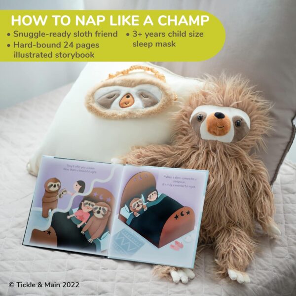 Tickle & Main Sloth Sleepover Gift Set, 3-Piece Set Includes Plush Sloth Stuffed Animal, Illustrated Storybook, and Child’s Sleep Mask, for Children Ages 3 and Up - Image 4
