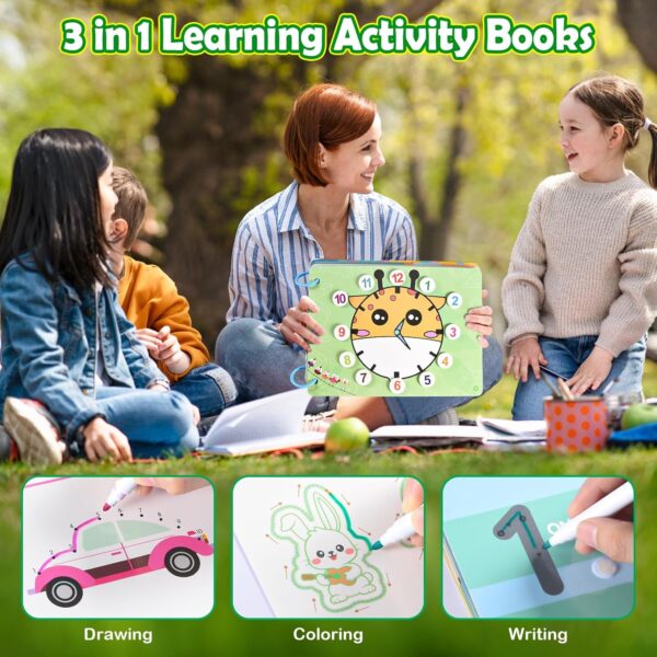 Busy Book for Toddlers, Preschool Learning Activities with Handwriting Practice Book, Montessori Toys, Learning & Educational Toys, Christmas Birthday Gift for Kids Girl Boy Preschool - Image 6