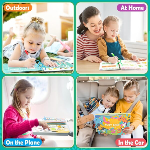 Busy Book for Toddlers, Preschool Learning Activities with Handwriting Practice Book, Montessori Toys, Learning & Educational Toys, Christmas Birthday Gift for Kids Girl Boy Preschool - Image 8