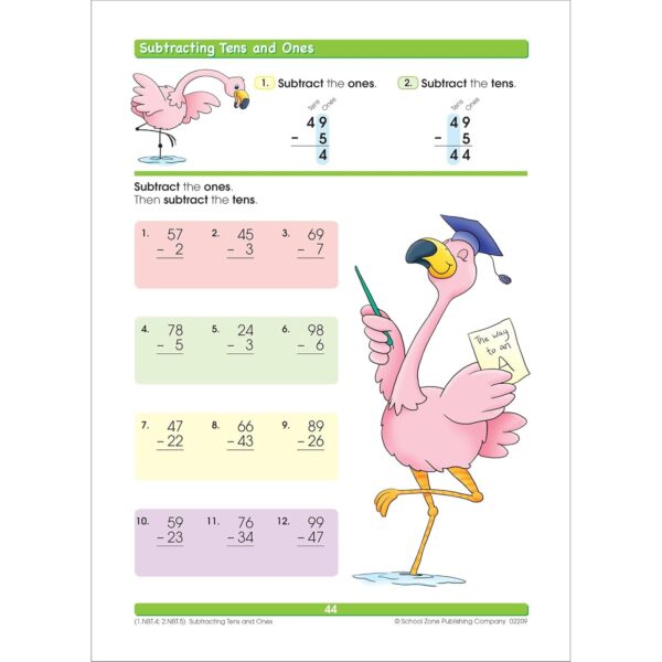 School Zone Addition and Subtraction Workbook: 1st Grade Math, Place Value, Regrouping, Fact Tables, and More (School Zone I Know It!® Workbook Series) - Image 6