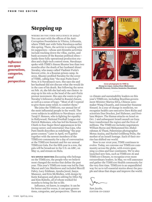 Time 100 - Most Influential People 2024: The Artists, Innovators, Titans, Leaders, Icons & Pioneers Whose Contributions Are Changing The World! Version 4 - Image 5
