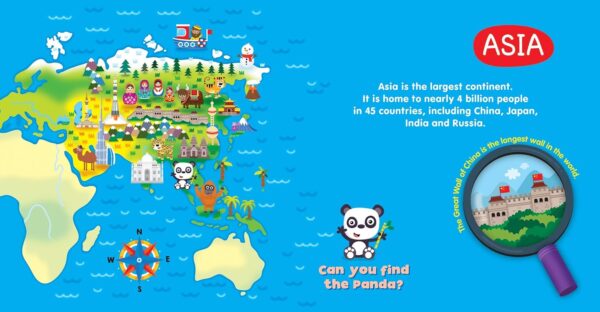 My First Big World Atlas - Lap Size Board Book - Educational Children's Book - Preschool Learning - Hardcover - Image 5