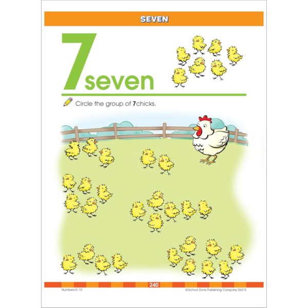 School Zone Big Preschool Workbook: Kids Learning Skills Ages 3 to 5, Handwriting, ABCs, Phonics, Early Math & Numbers, Colors & Shapes, Follow Directions, and More, 320 Pages - Image 7